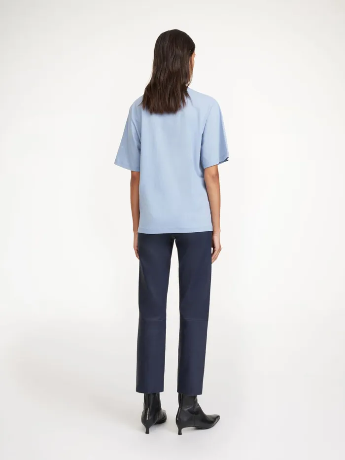 By Malene Birger Trousers Women Florentina Leather Trousers Navy Blazer