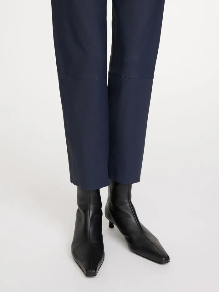 By Malene Birger Trousers Women Florentina Leather Trousers Navy Blazer