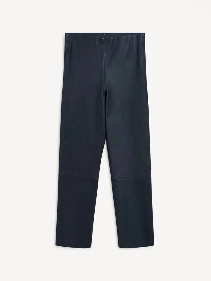 By Malene Birger Trousers Women Florentina Leather Trousers Navy Blazer