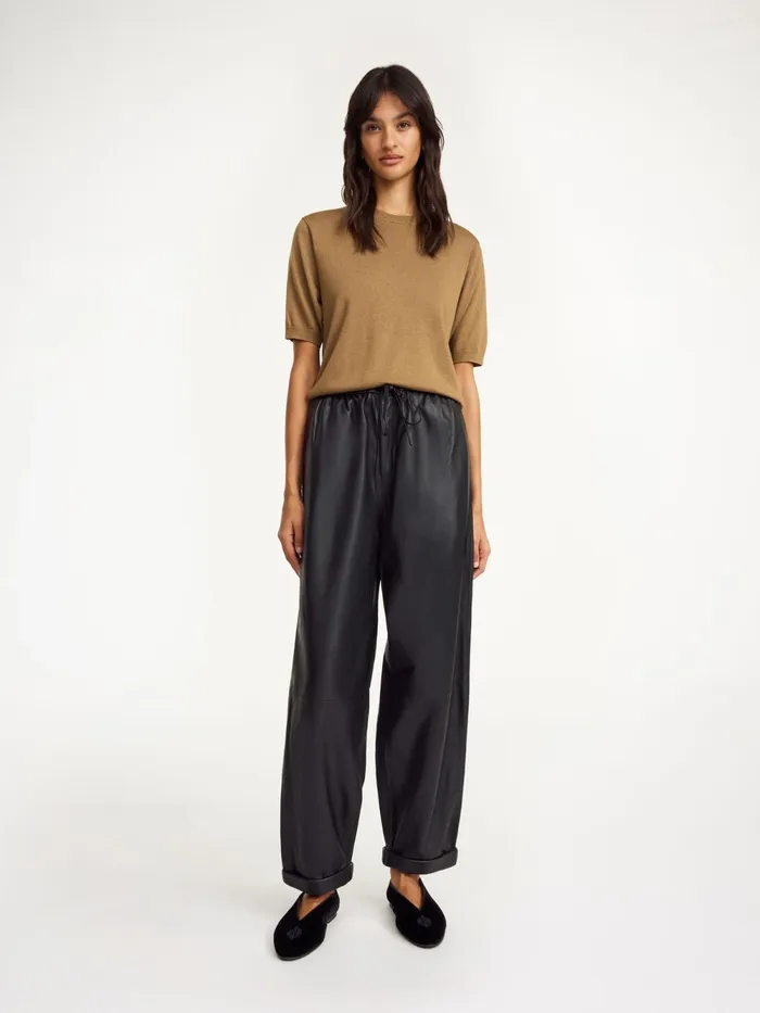 By Malene Birger Trousers Women Joanni Leather Trousers Black