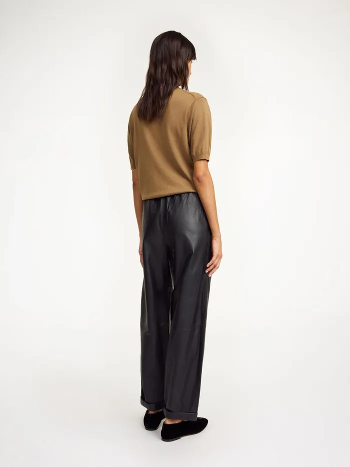 By Malene Birger Trousers Women Joanni Leather Trousers Black