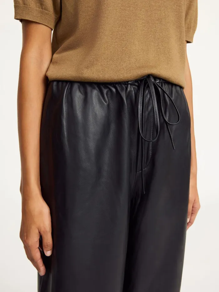 By Malene Birger Trousers Women Joanni Leather Trousers Black