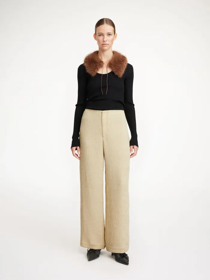 By Malene Birger Trousers Women Marchei HighWaist Trousers Warm Sand