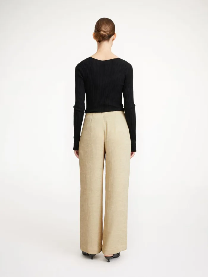 By Malene Birger Trousers Women Marchei HighWaist Trousers Warm Sand