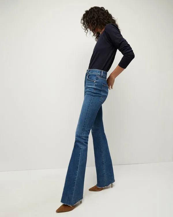 Cameron Raw Hem Bootcut Jean Serendipity Women Veronica Beard Jeans