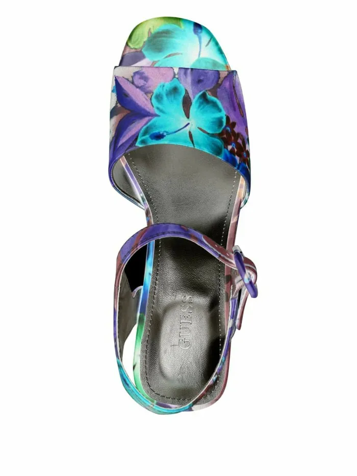 Carisa Floral and Leopard Platform Wedges Medium Natural Women Sandals GUESS Carisa Floral and Leopard Platform Wedges Medium Natural Women Sandals GUESS