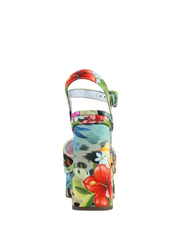 Carisa Floral and Leopard Platform Wedges Medium Natural Women Sandals GUESS Carisa Floral and Leopard Platform Wedges Medium Natural Women Sandals GUESS