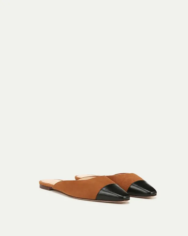Carlotta Suede Flat Blackandcaramel Women Veronica Beard Shoes Carlotta Suede Flat Blackandcaramel Women Veronica Beard Shoes