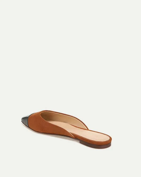 Carlotta Suede Flat Blackandcaramel Women Veronica Beard Shoes Carlotta Suede Flat Blackandcaramel Women Veronica Beard Shoes