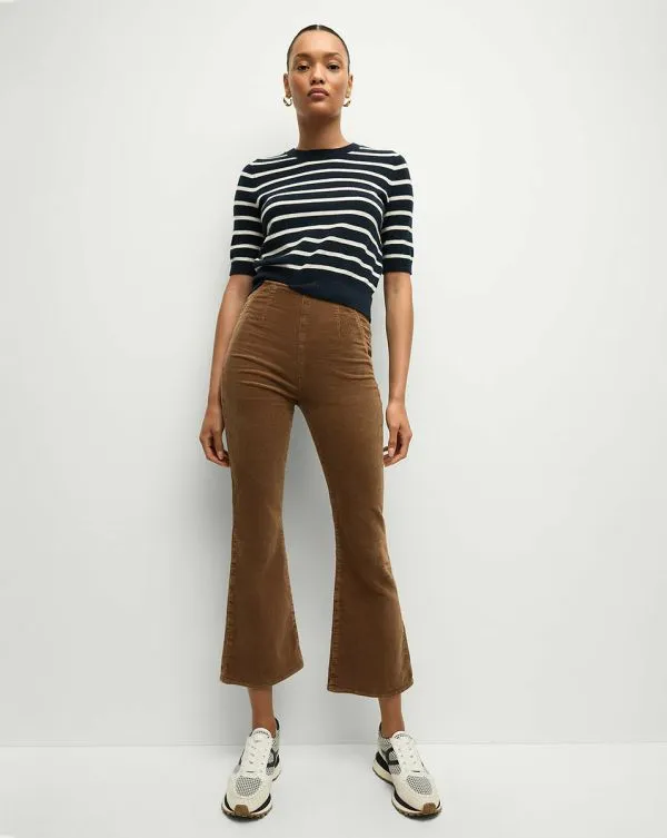 Carson Corduroy OffDuty KickFlare Pant Deep Ochre Women Veronica Beard Jeans