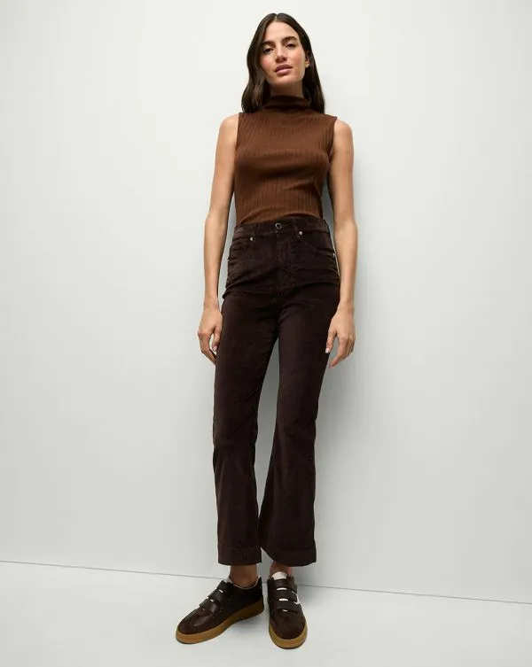 Carson Velvet KickFlare Pant Dark Chocolate Women Veronica Beard Jeans