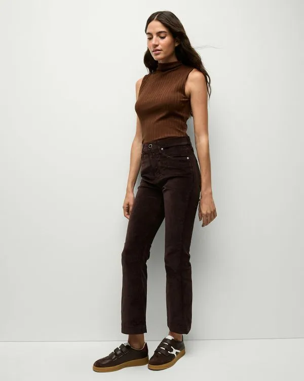 Carson Velvet KickFlare Pant Dark Chocolate Women Veronica Beard Jeans Carson Velvet KickFlare Pant Dark Chocolate Women Veronica Beard Jeans
