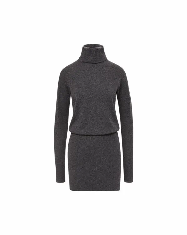Cassidy Merino Cashmere Turtleneck Dress Charcoal Women Veronica Beard Dresses Cassidy Merino Cashmere Turtleneck Dress Charcoal Women Veronica Beard Dresses