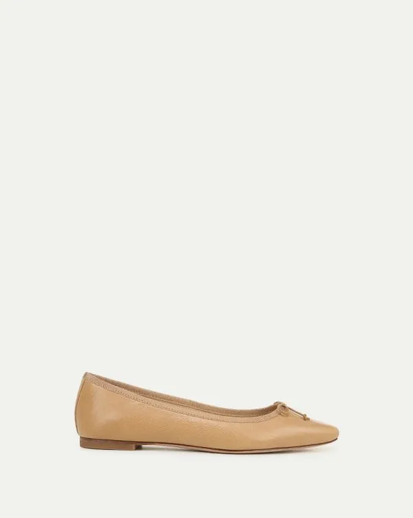 Catherine Leather Ballet Flat Natural Women Veronica Beard Shoes
