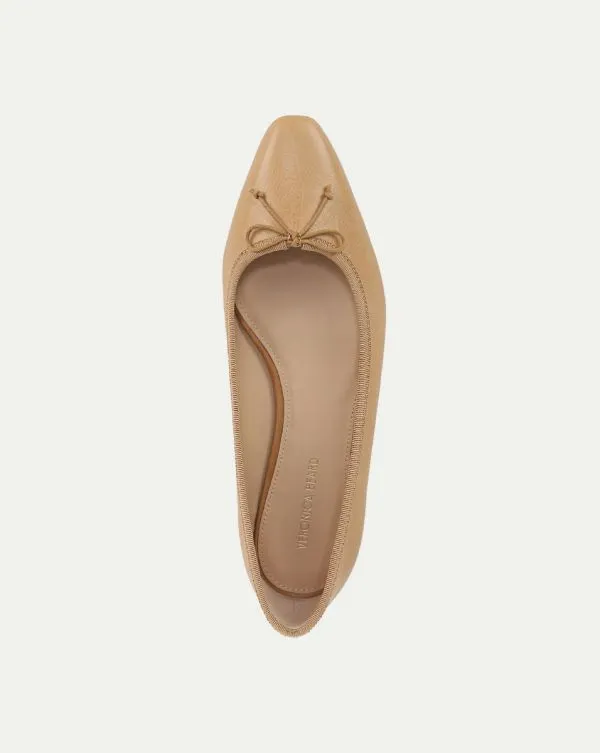 Catherine Leather Ballet Flat Natural Women Veronica Beard Shoes Catherine Leather Ballet Flat Natural Women Veronica Beard Shoes