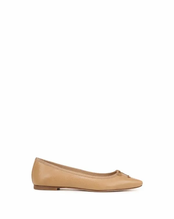 Catherine Leather Ballet Flat Natural Women Veronica Beard Shoes Catherine Leather Ballet Flat Natural Women Veronica Beard Shoes