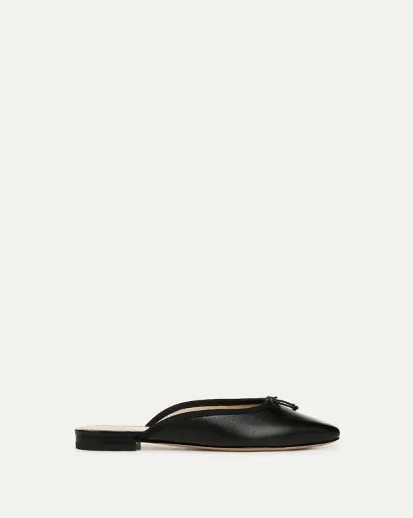 Catherine Leather Mule Black Women Veronica Beard Shoes
