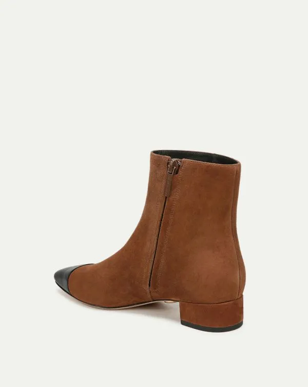 Cecile Suede CapToe Bootie Cedarandblack Women Veronica Beard Shoes Cecile Suede CapToe Bootie Cedarandblack Women Veronica Beard Shoes