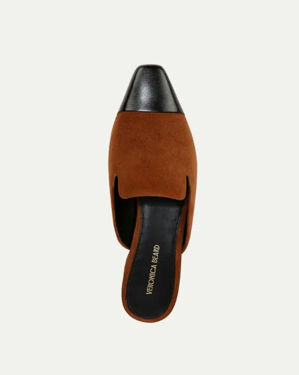 Cecile Suede CapToe Mule Caramelandblack Women Veronica Beard Shoes Cecile Suede CapToe Mule Caramelandblack Women Veronica Beard Shoes