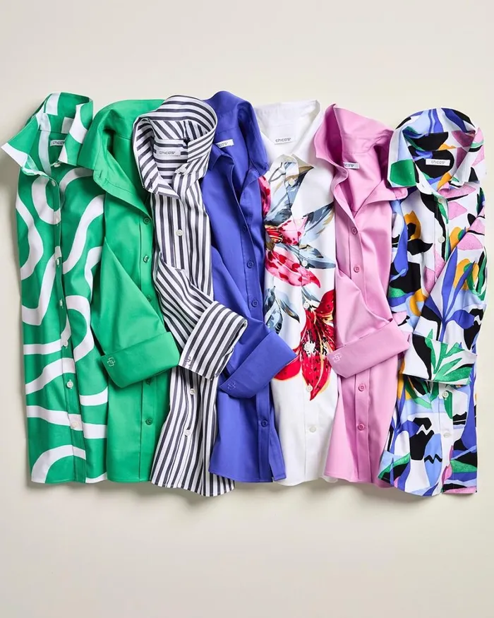 Chico039s Blouses and Shirts No Iron Stretch Floral Shirt Optic White 8211 Clothing Chico039s Blouses and Shirts No Iron Stretch Floral Shirt Optic White 8211 Clothing