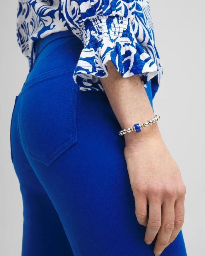 Chico039s Bracelets Blue Hero Beaded Stretch Bracelet Intense Azure 8211 Shoes and Accessories
