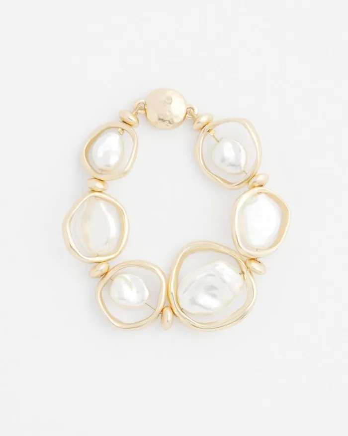 Chico039s Bracelets Gold Tone Chain Link Magnetic Bracelet Gold 8211 Shoes and Accessories