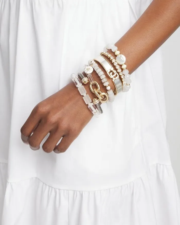 Chico039s Bracelets Lucite Links Bracelet Clear 8211 Shoes and Accessories