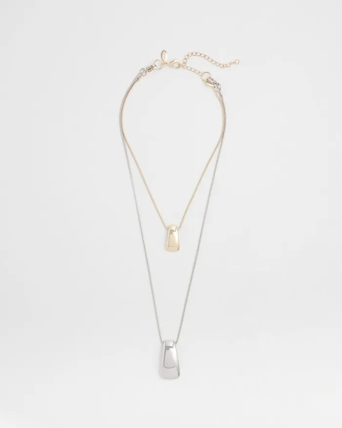 Chico039s Everyday Jewelry Convertible Pendant Necklace Mixed Metals 8211 Shoes and Accessories Chico039s Everyday Jewelry Convertible Pendant Necklace Mixed Metals 8211 Shoes and Accessories