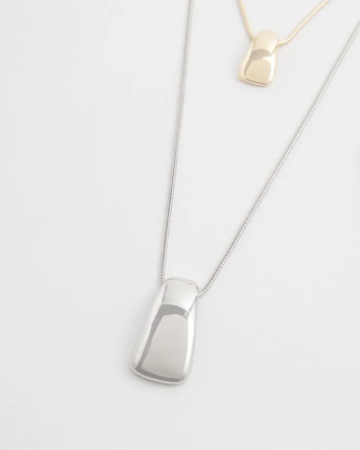 Chico039s Everyday Jewelry Convertible Pendant Necklace Mixed Metals 8211 Shoes and Accessories Chico039s Everyday Jewelry Convertible Pendant Necklace Mixed Metals 8211 Shoes and Accessories