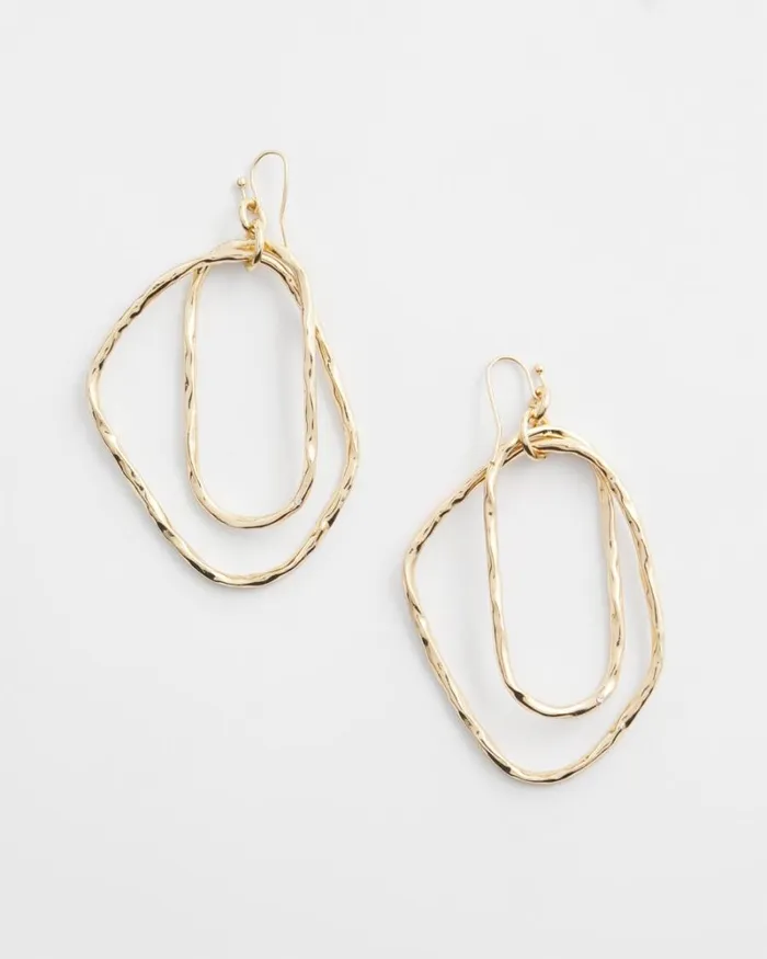 Chico039s Everyday Jewelry Gold Tone Textured Drop Earrings Gold 8211 Shoes and Accessories Chico039s Everyday Jewelry Gold Tone Textured Drop Earrings Gold 8211 Shoes and Accessories