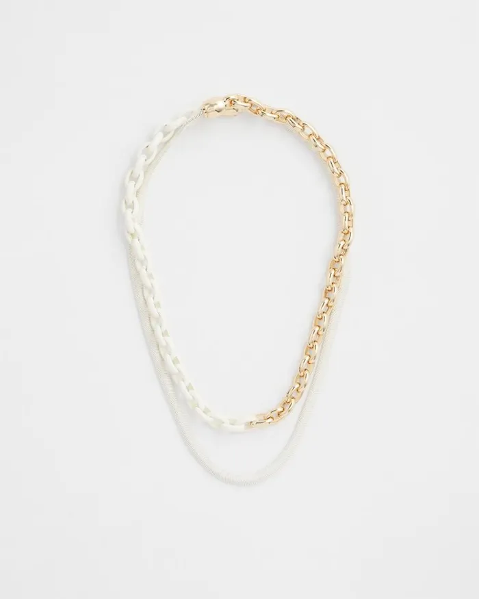 Chico039s Everyday Jewelry MagneticMix White Multistrand Necklace White 8211 Shoes and Accessories Chico039s Everyday Jewelry MagneticMix White Multistrand Necklace White 8211 Shoes and Accessories