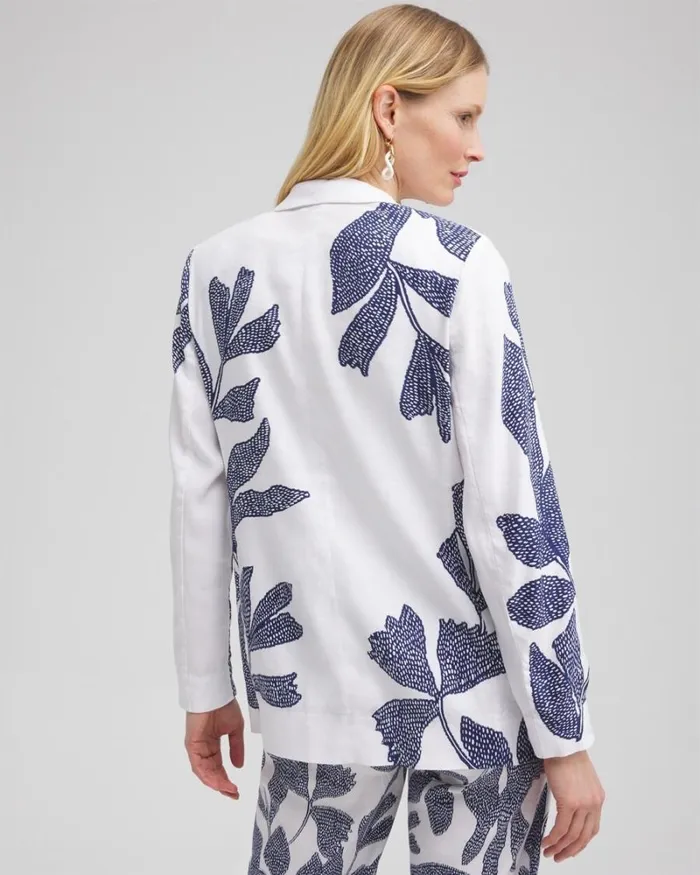 Chico039s Jackets and Coats Printed Linen Blend Stretch Blazer Alabaster 8211 Clothing Chico039s Jackets and Coats Printed Linen Blend Stretch Blazer Alabaster 8211 Clothing