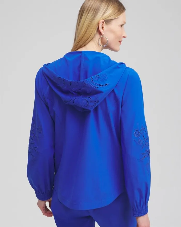Chico039s Jackets and Coats Zenergyu00AE Neema Embroidered Jacket Intense Azure 8211 Clothing Chico039s Jackets and Coats Zenergyu00AE Neema Embroidered Jacket Intense Azure 8211 Clothing