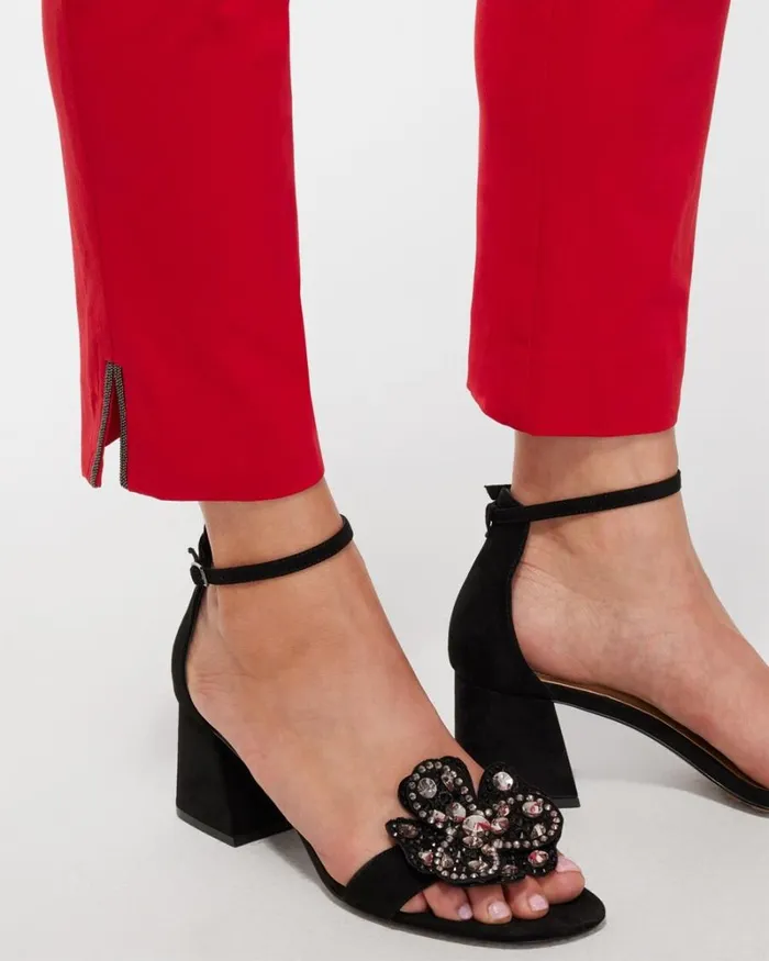 Chico039s Pants Brigitte Beaded Detail Ankle Pants Black 8211 Clothing