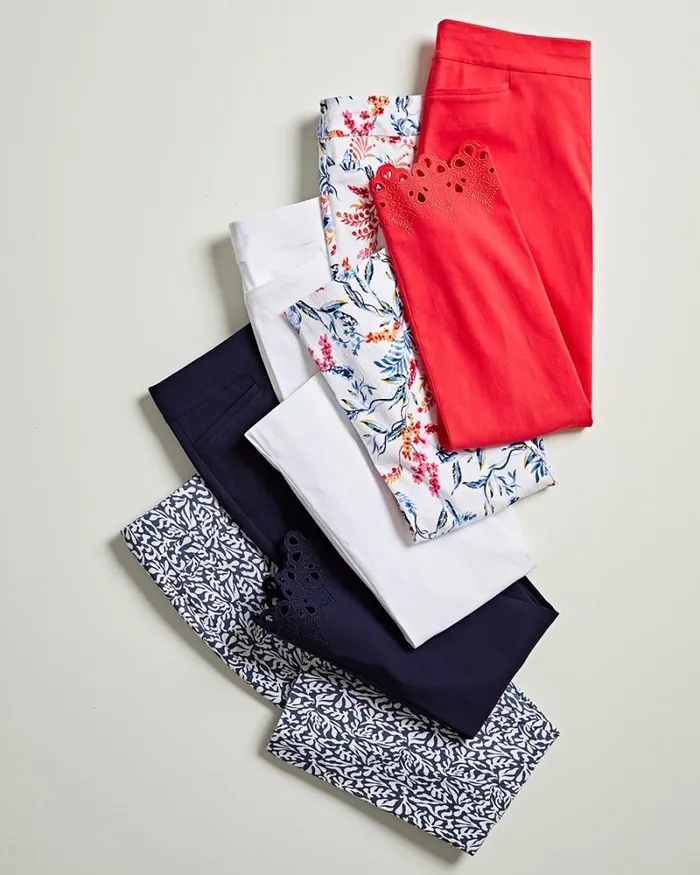 Chico039s Pants Brigitte Eyelet Hem Slim Cropped Pants Watermelon Punch 8211 Clothing Chico039s Pants Brigitte Eyelet Hem Slim Cropped Pants Watermelon Punch 8211 Clothing