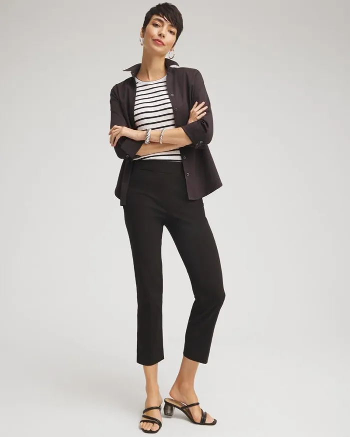 Chico039s Pants Brigitte Slim Cropped Pants Mango Sorbet 8211 Clothing