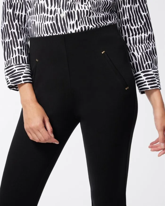 Chico039s Pants Juliet Ponte Trim Detail Pants English Cream 8211 Clothing