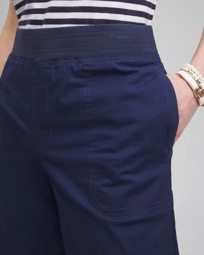 Chico039s Pants Poplin Culotte Pants Victory Blue 8211 Clothing