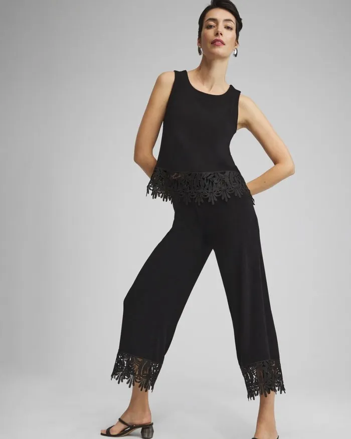 Chico039s Pants Travelers Lace Trim Cropped Pants Travelers Black 8211 Clothing Chico039s Pants Travelers Lace Trim Cropped Pants Travelers Black 8211 Clothing