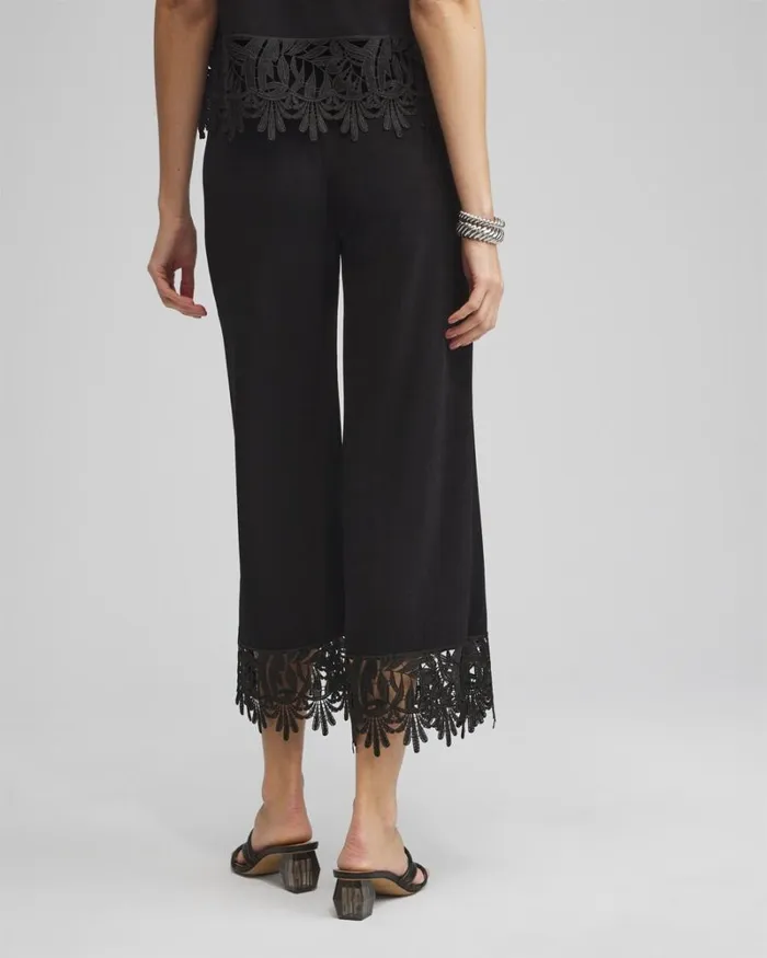 Chico039s Pants Travelers Lace Trim Cropped Pants Travelers Black 8211 Clothing Chico039s Pants Travelers Lace Trim Cropped Pants Travelers Black 8211 Clothing