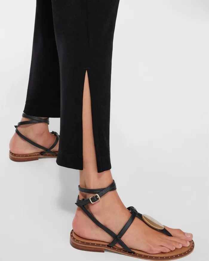 Chico039s Pants Travelers Wide Leg Side Slit Ankle Pants Travelers Black 8211 Clothing