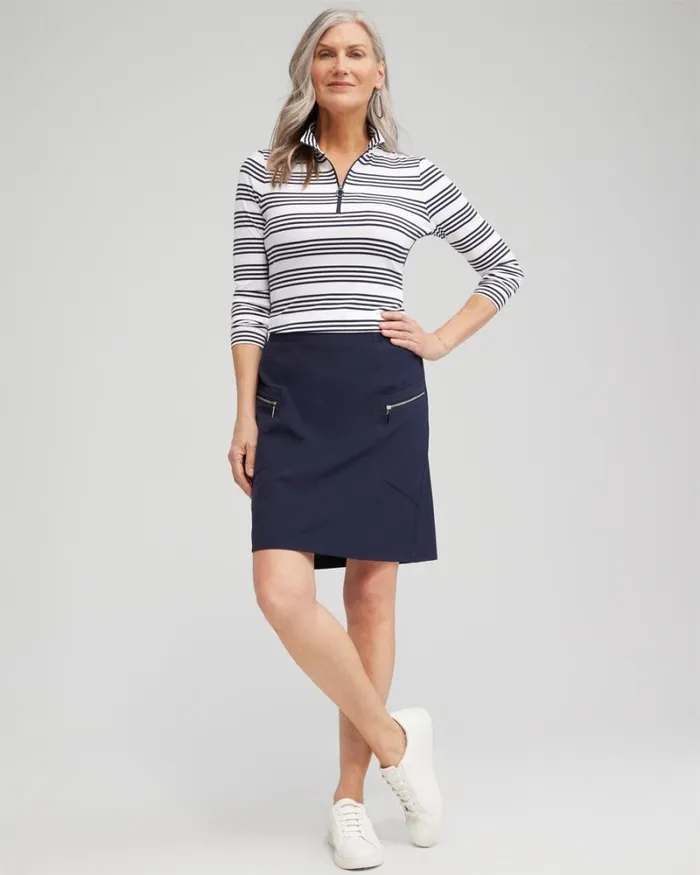 Chico039s Pants Zenergy UPF Neema RibMix Skort Black 8211 Clothing