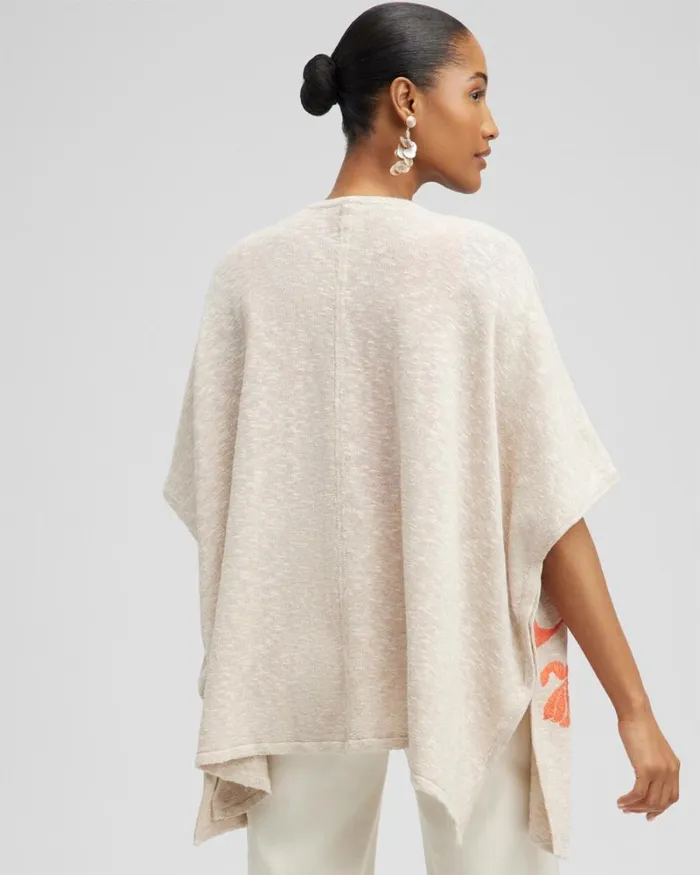 Chico039s Ponchos and Ruanas Embroidered Knit Ruana Neutral 8211 Shoes and Accessories Chico039s Ponchos and Ruanas Embroidered Knit Ruana Neutral 8211 Shoes and Accessories