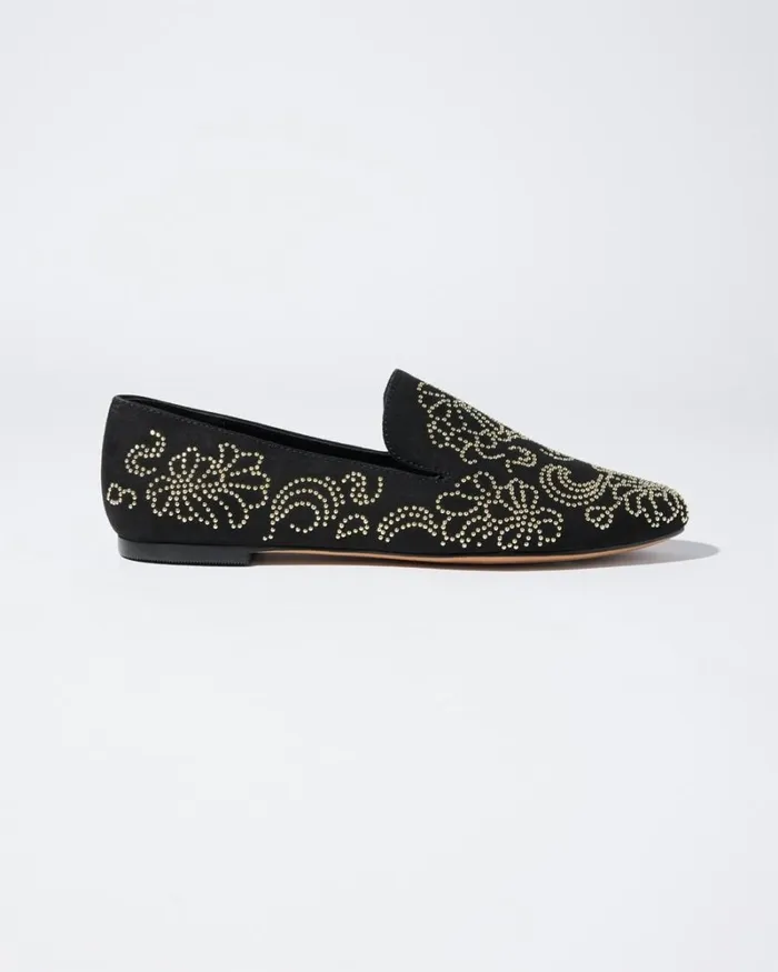 Chico039s Shoes Embellished Loafers Black 8211 Shoes and Accessories
