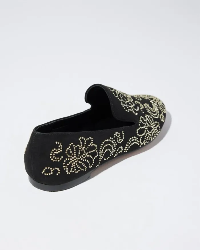 Chico039s Shoes Embellished Loafers Black 8211 Shoes and Accessories