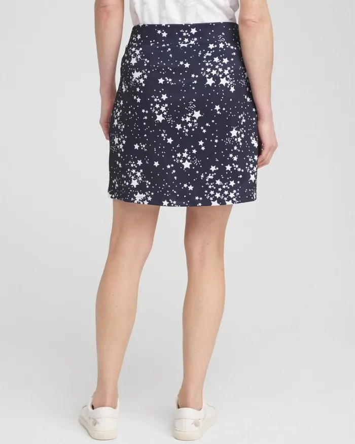 Chico039s Shorts Zenergy UPF Knit Stars Skort Classic Navy 8211 Clothing