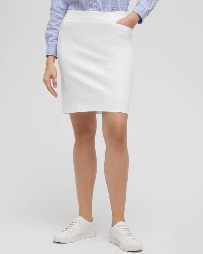 Chico039s Skirts Brigitte PullOn Skort Alabaster 8211 Clothing