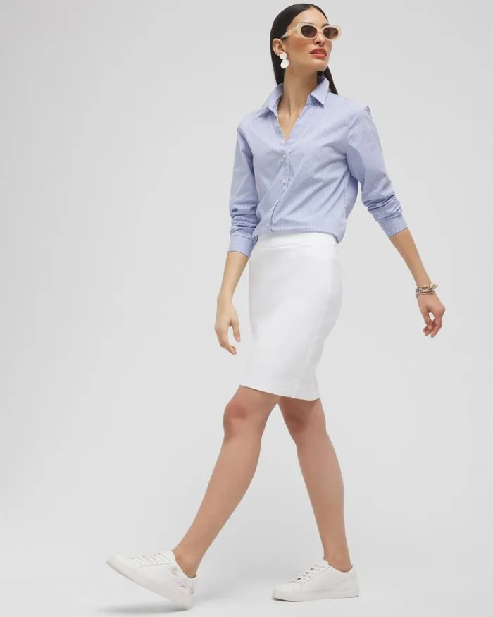 Chico039s Skirts Brigitte PullOn Skort Alabaster 8211 Clothing