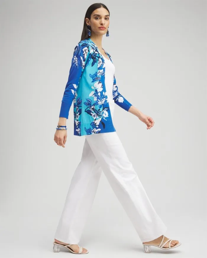 Chico039s Sweaters Summer Romance Floral Cardigan Intense Azure 8211 Clothing Chico039s Sweaters Summer Romance Floral Cardigan Intense Azure 8211 Clothing