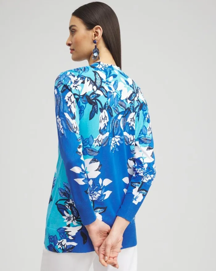 Chico039s Sweaters Summer Romance Floral Cardigan Intense Azure 8211 Clothing Chico039s Sweaters Summer Romance Floral Cardigan Intense Azure 8211 Clothing